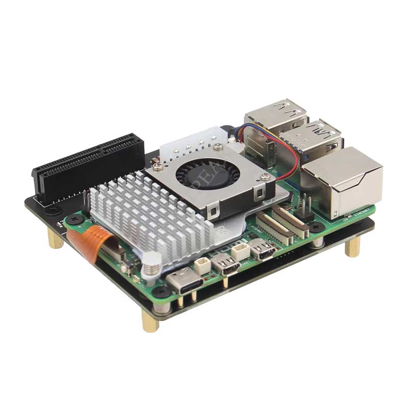 X1010 Raspberry Pi 5 PCIe FFC Connector to Standard PCIe x4 Slot Expansion Board