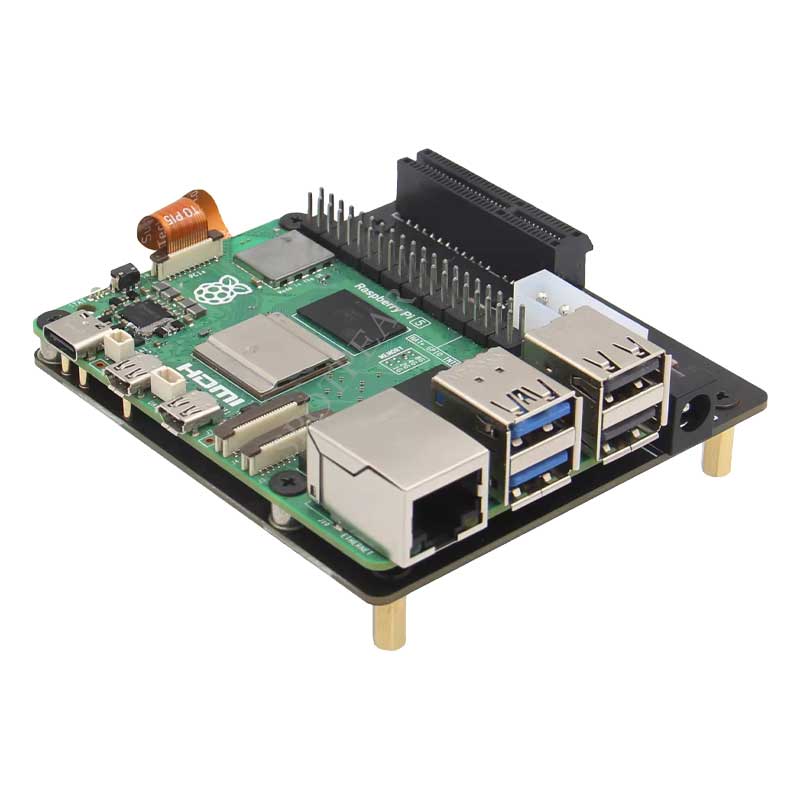 X1010 Raspberry Pi 5 PCIe FFC Connector to Standard PCIe x4 Slot Expansion Board