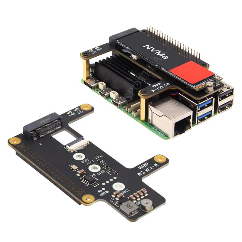 X1015 Raspberry Pi 5 PCIe to M.2 Key-M NVMe SSD Board Pi5 2280