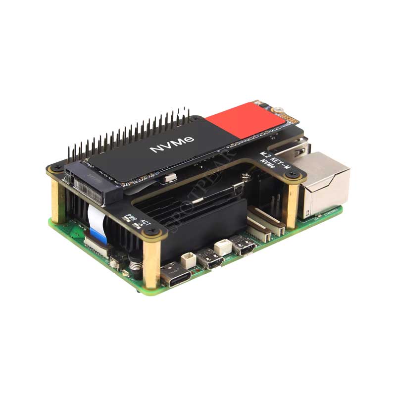 X1015 Raspberry Pi 5 PCIe to M.2 Key-M NVMe SSD Board Pi5 2280