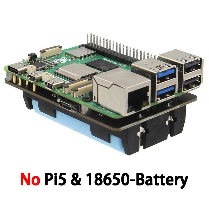 X1200 Raspberry Pi 5 UPS Board Uninterruptible Power Supply For 18650-Li-Battery (NOT includ)