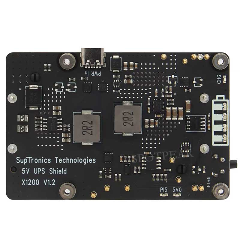 X1200 Raspberry Pi 5 UPS Board Uninterruptible Power Supply For 18650-Li-Battery (NOT includ)