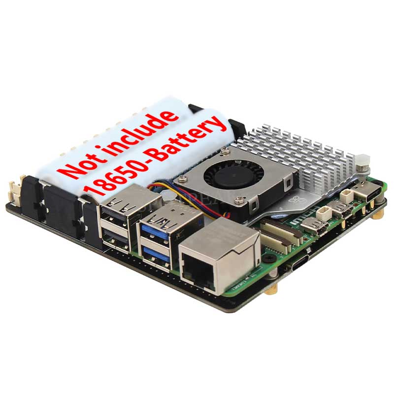 X1201 Raspberry Pi 5 UPS Board Uninterruptible Power Supply For 18650-Li-Battery (NOT includ)