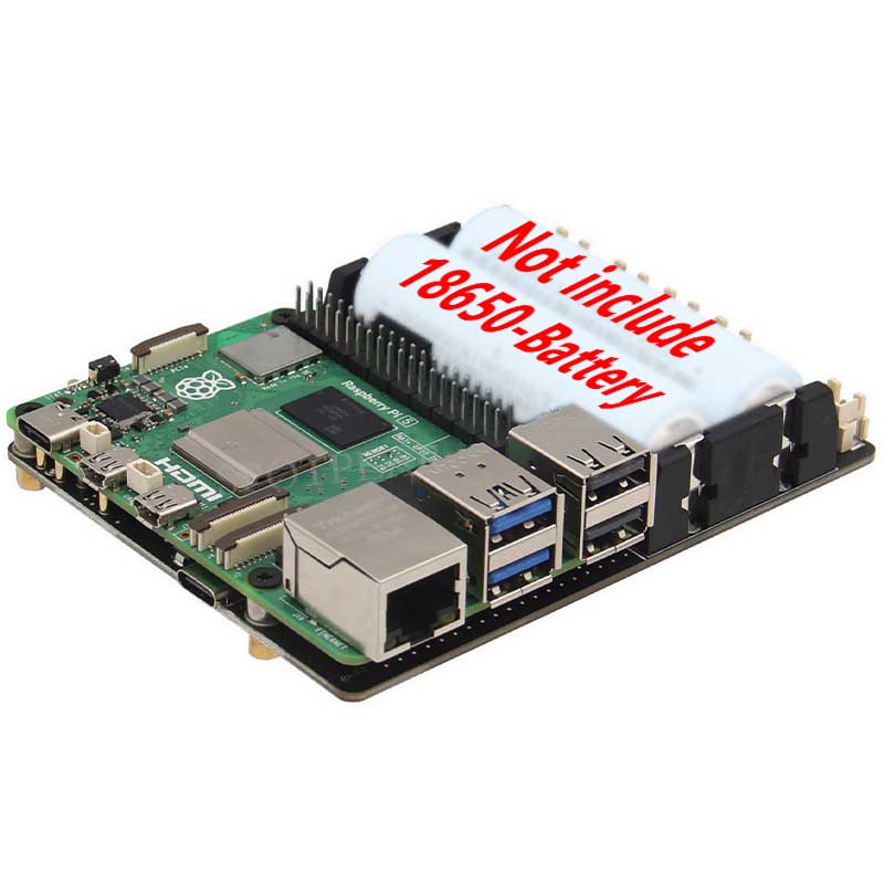 X1201 Raspberry Pi 5 UPS Board Uninterruptible Power Supply For 18650-Li-Battery (NOT includ)