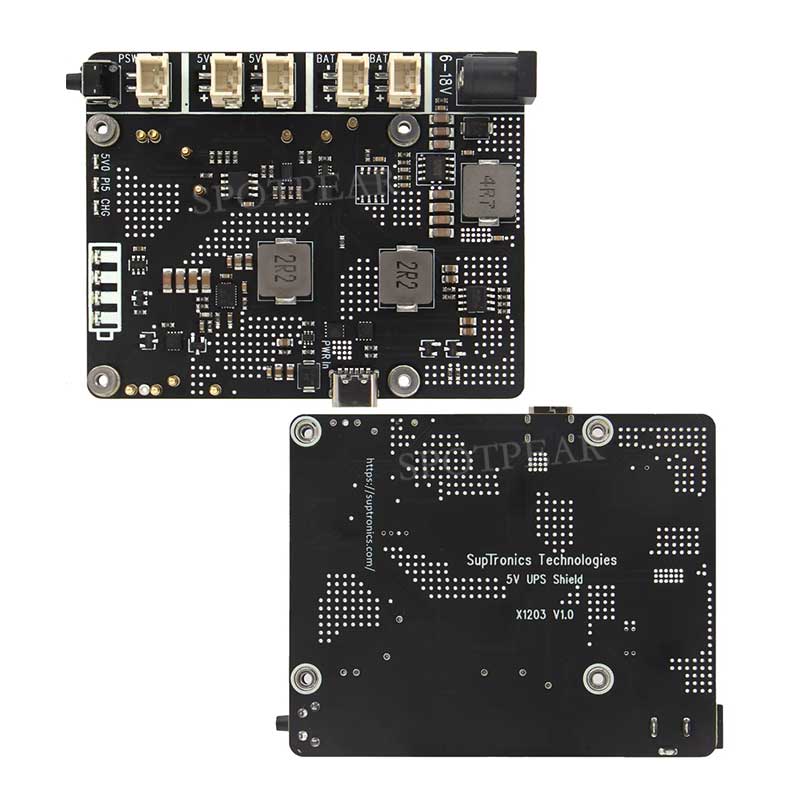 X1203 Raspberry Pi 5 UPS Board Uninterruptible Power Supply For Li-Battery (NOT includ)