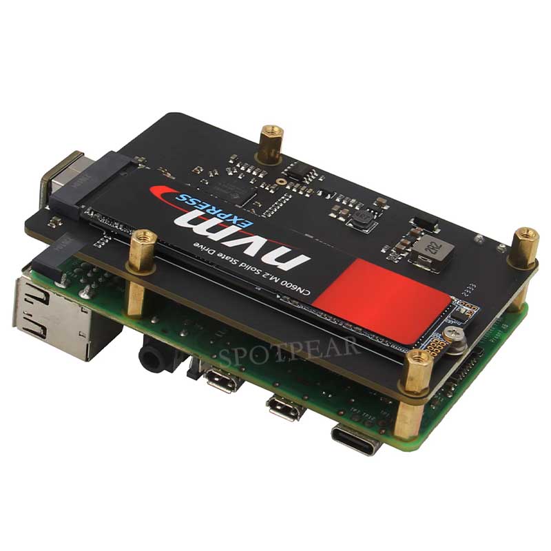 X872 Raspberry Pi 4 USB To M.2 NVMe SSD Expansion Board NAS Support Boot From SSD