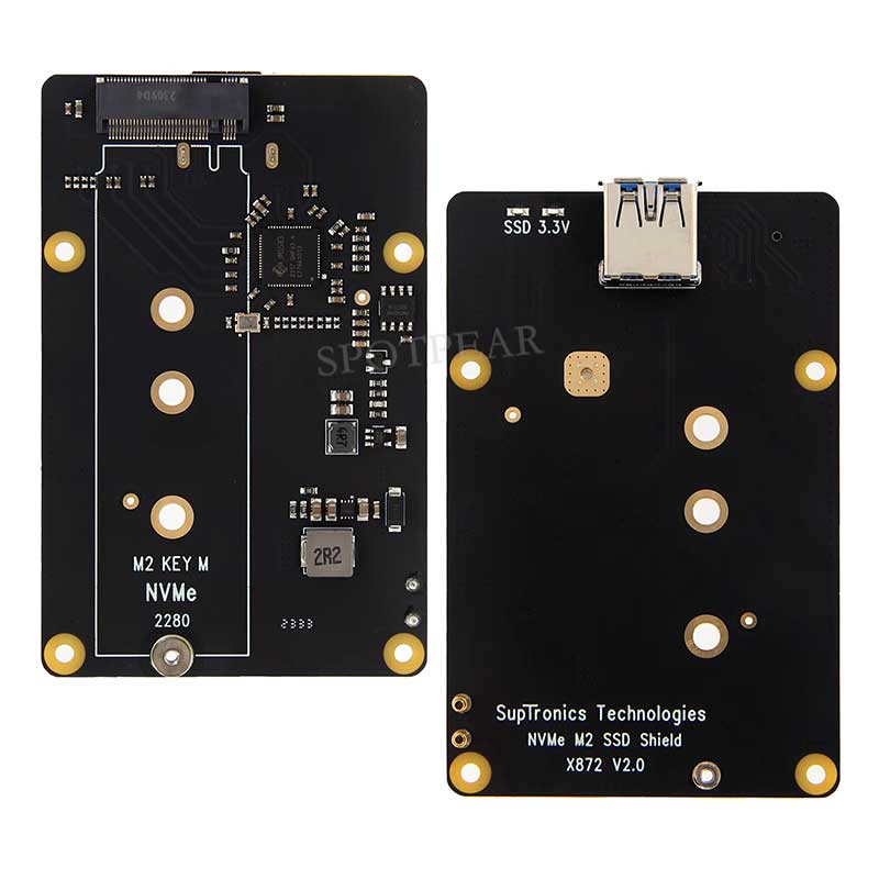 X872 Raspberry Pi 4 USB To M.2 NVMe SSD Expansion Board NAS Support Boot From SSD