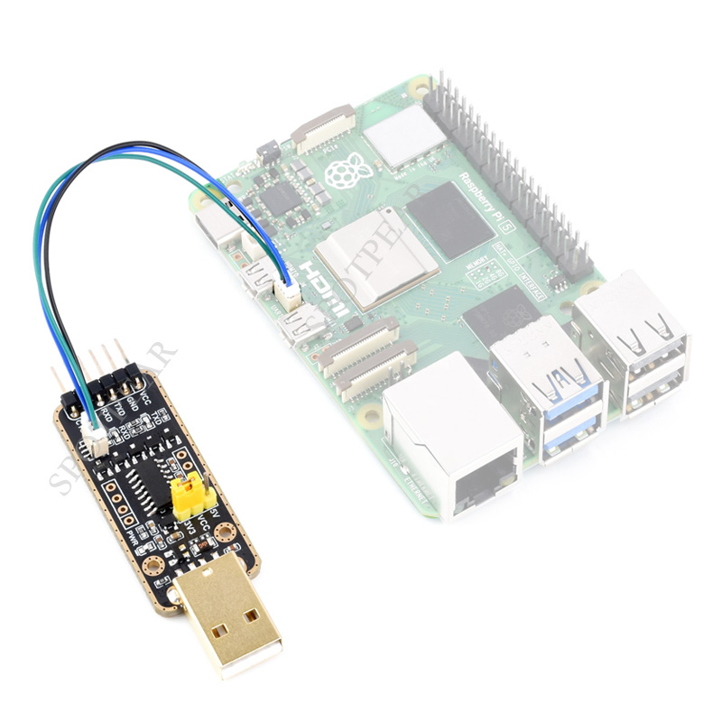 Raspberry Pi 5 PI5 UART Serial Debug Terminal Module with USB Type-A Interface