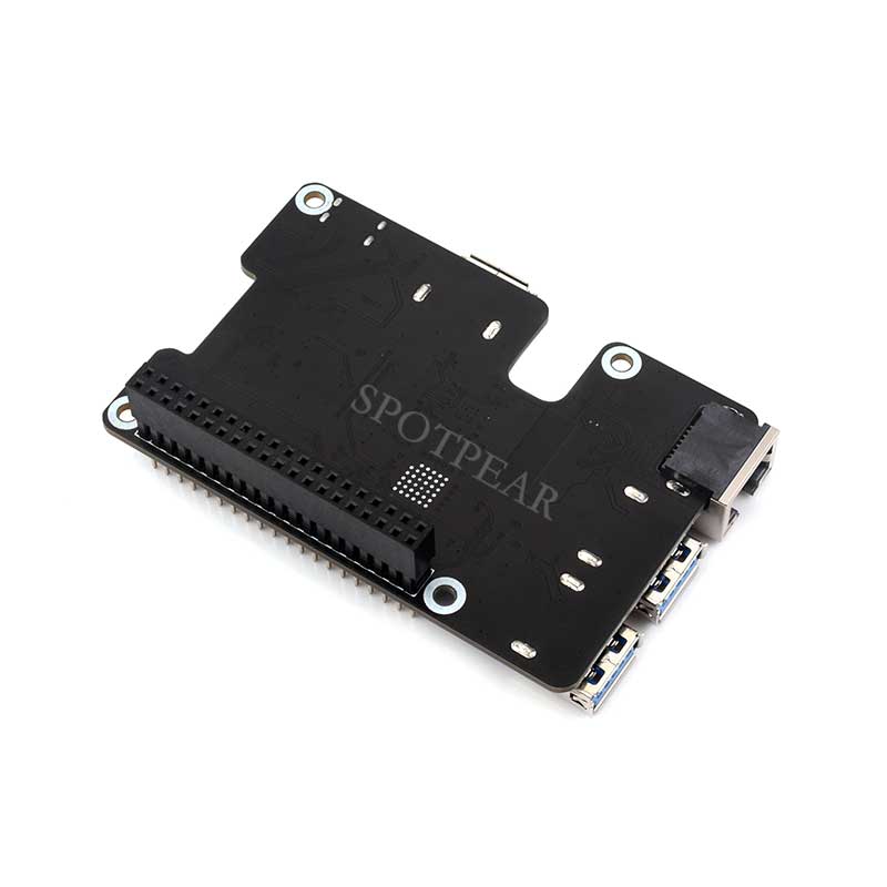 Raspberry Pi 5 PCIe TO Gigabit ETH USB3.2 HAT+ USB HUB