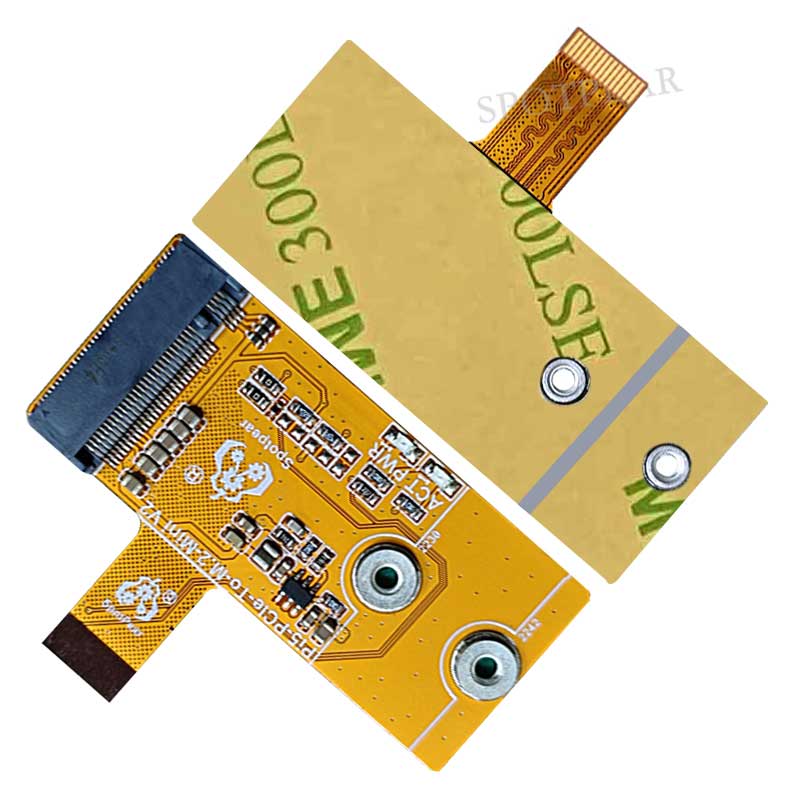 Raspberry Pi 5 PCIe to M.2 NVMe SSD Mini V2 Active Cooler Fan Board FPC One-Body & Differential Matching Pi5 2230 2242