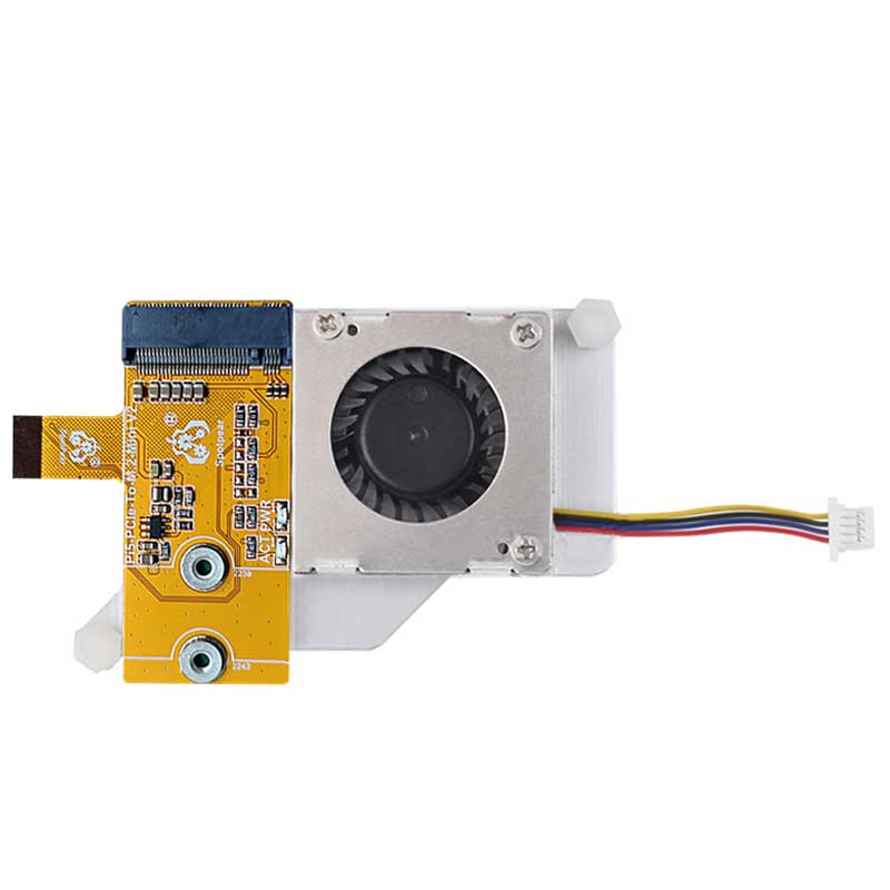 Raspberry Pi 5 PCIe to M.2 NVMe SSD Mini V2 Active Cooler Fan Board FPC One-Body & Differential Matching Pi5 2230 2242