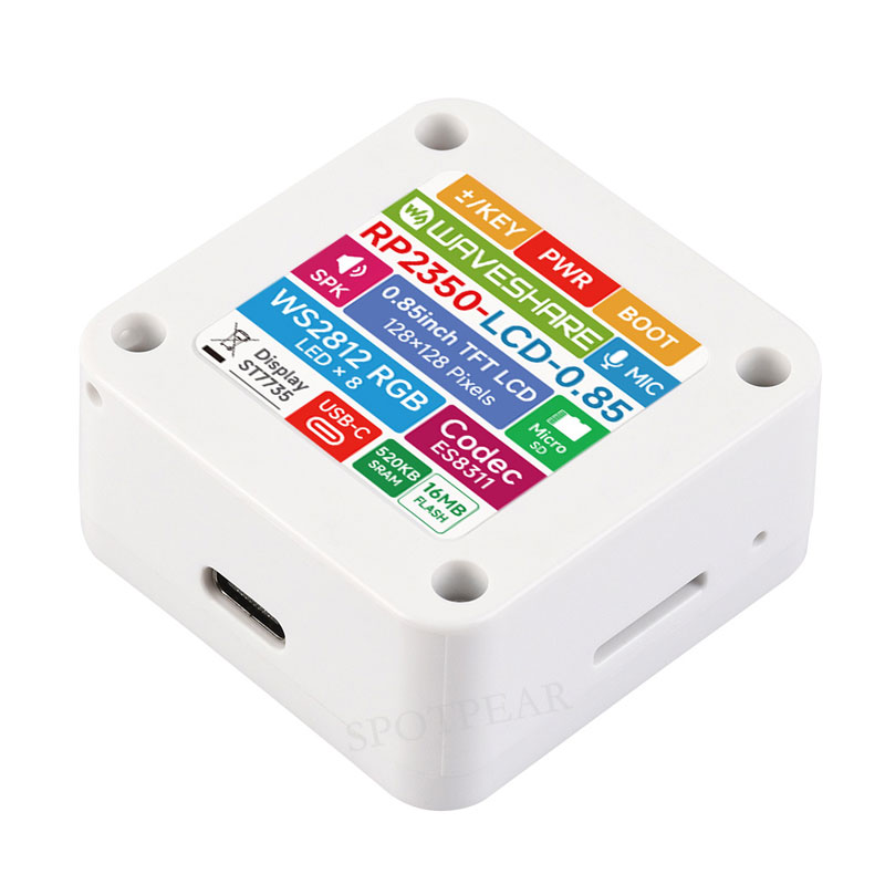 Raspberry Pi Pico 2 RP2350 0.85inch LCD Display Development Board RGB Lighting 128×128