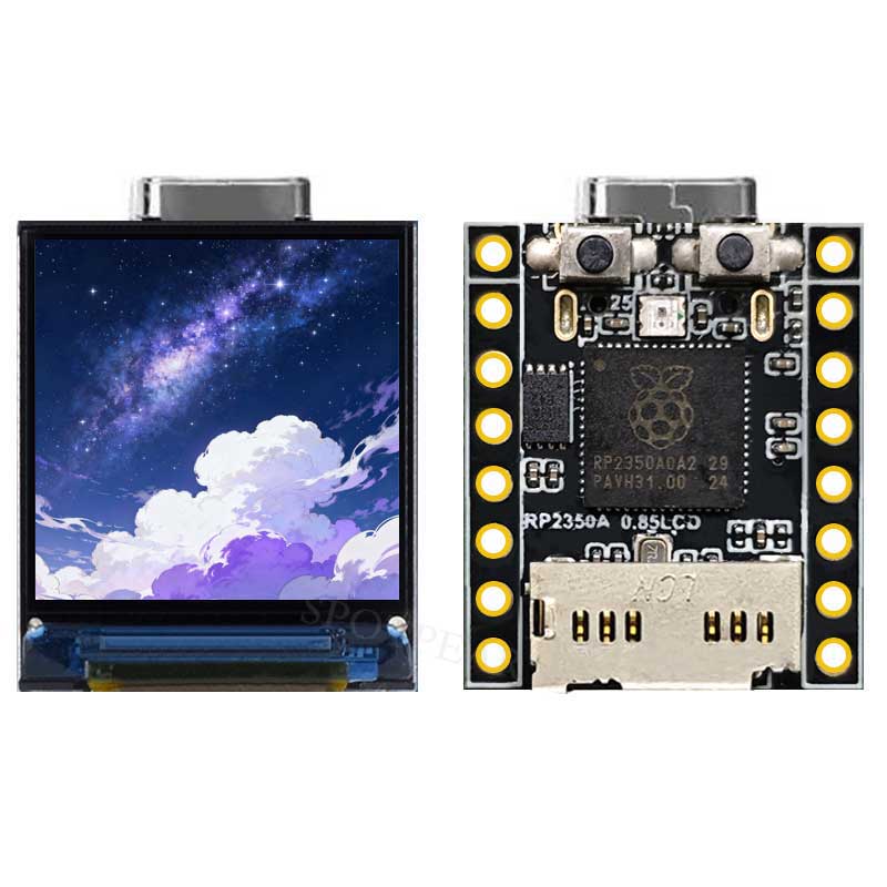 Raspberry Pi Pico 2 RP2350 0.85 inch LCD Display mini Development Board 0.85inch Screen RGB LED/SD Slot /QMI8658 Gyroscope Sensor