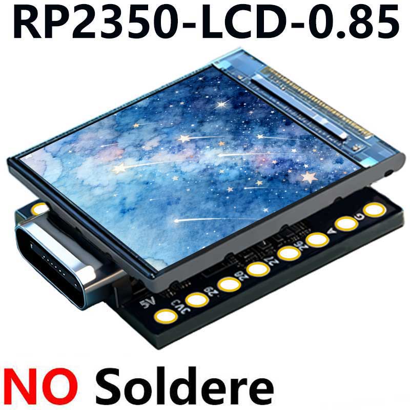 Raspberry Pi Pico 2 RP2350 0.85 inch LCD Display mini Development Board 0.85inch Screen RGB LED/SD Slot /QMI8658 Gyroscope Sensor