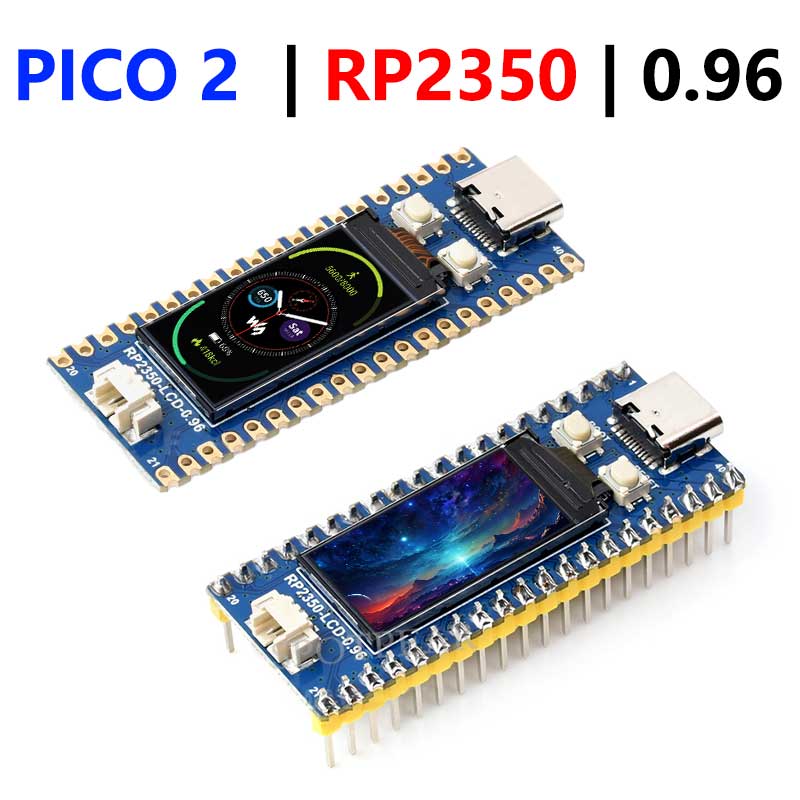 Raspberry Pi Pico 2 RP2350 With 0.96 inch LCD Display 0.96inch Screen 160×80 Onboard RP2350A