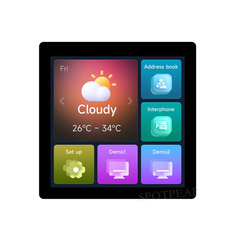 Raspberry Pi Pico 2 RP2350 4inch LCD CAN RS485 QMI8658 Development Board 480x480 TouchScreen Display  LVGL HMI I2C Sensor