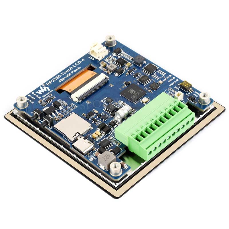 Raspberry Pi Pico 2 RP2350 4inch LCD CAN RS485 QMI8658 Development Board 480x480 TouchScreen Display  LVGL HMI I2C Sensor