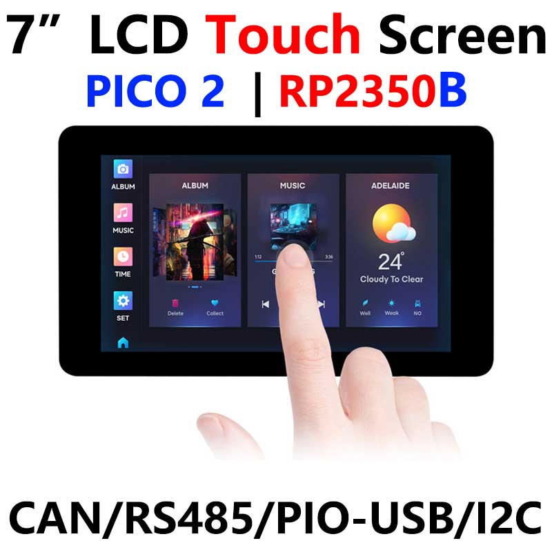 Raspberry Pi Pico 2 RP2350B 7inch Capacitive TouchScreen 7 inch LCD Display Development Board 800×480