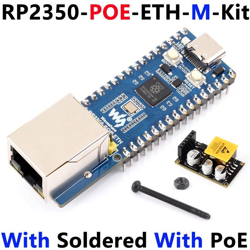 Raspberry Pi Pico 2 RP2350A PoE ETH Ethernet Module W6300