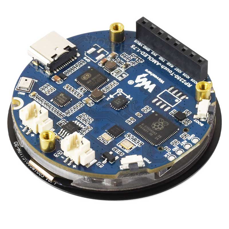 Raspberry Pi Pico 2 RP2350 1.75-inch AMOLED 1.75inch Round TouchScreen Display QMI8658 6-axis GPS