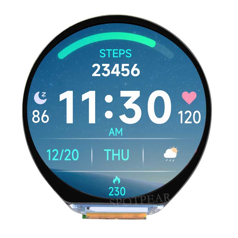 Raspberry Pi Pico 2 RP2350B 1.46 inch Round LCD Touch Display 412x412 HMI LVGL QMI8658 6-axis 65K Colors