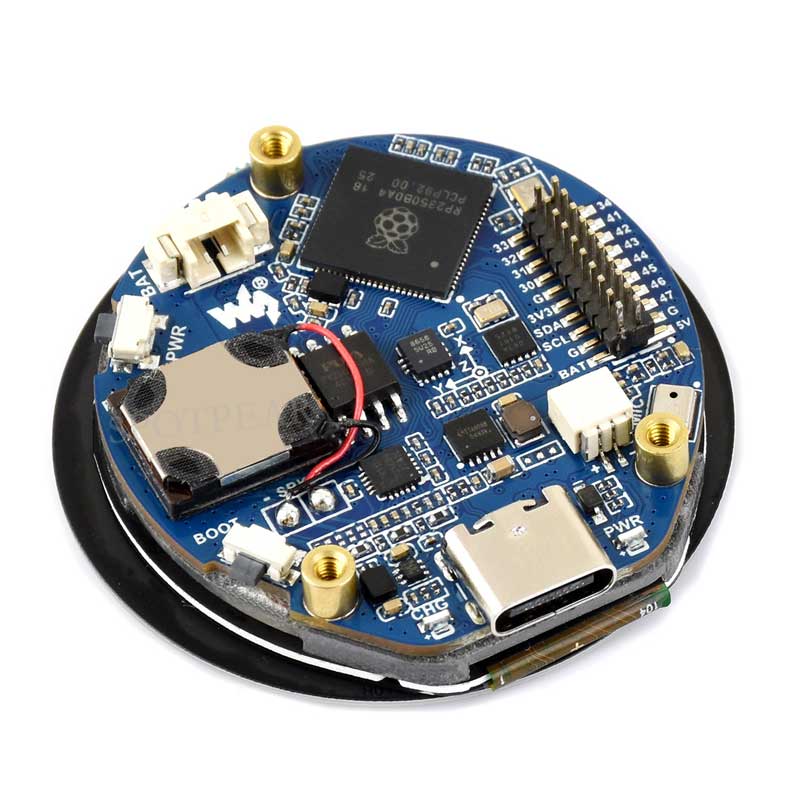 Raspberry Pi Pico 2 RP2350B 1.46 inch Round LCD Touch Display 412x412 HMI LVGL QMI8658 6-axis 65K Colors