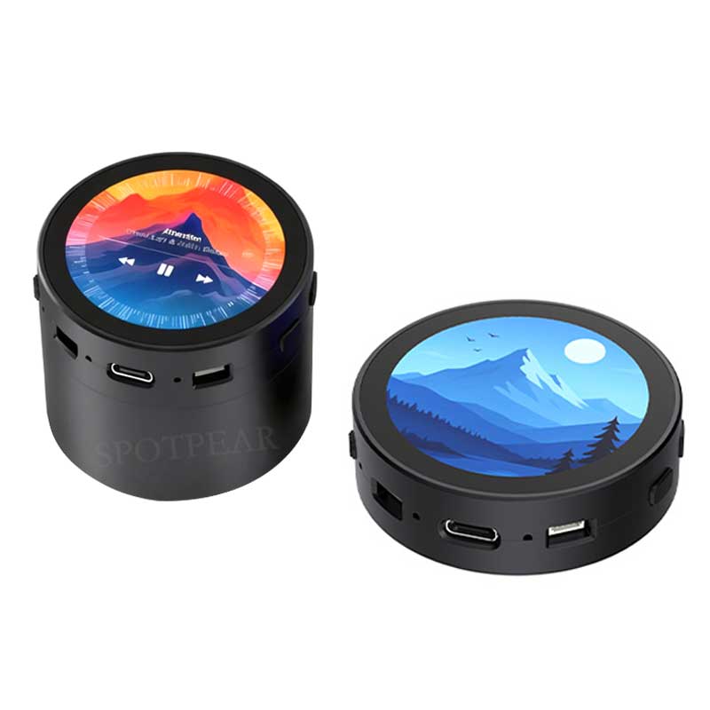  Raspberry Pi Pico 2 RP2350A  Audio Box 1.85-inch LCD Round 1.85inch TouchScreen Speaker 360x360