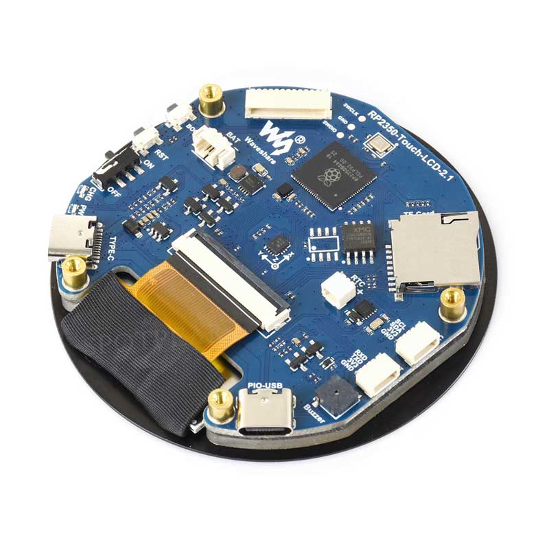 Raspberry Pi Pico 2 RP2350B 2.1 inch Round LCD Touch Display 480x480 HMI LVGL QMI8658 6-axis 65K Colors