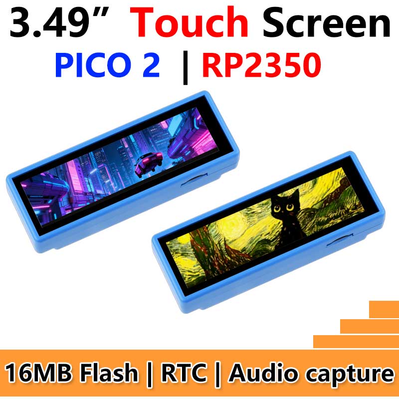 Raspberry Pi Pico 2 RP2350B 3.49-inch capacitive TouchCcree 3.49inch LCD display development board 172×640