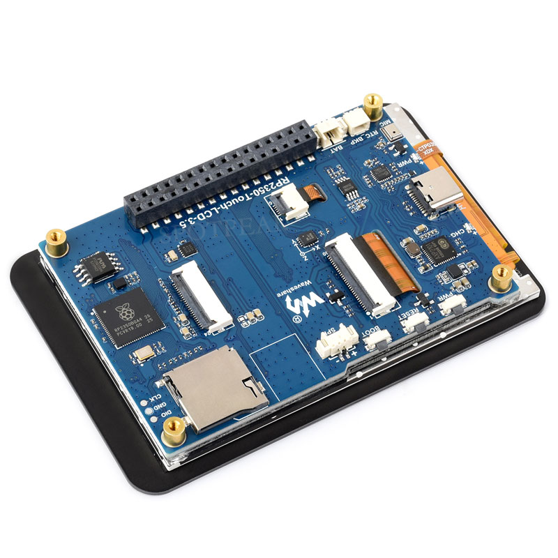 Raspberry Pi Pico 2 RP2350 3.5 inch LCD Capacitive 3.5inch TouchScreen Development Board 240x320 Display QMI8658 6-Axis /OV5640 Camera /SD /Battery Po