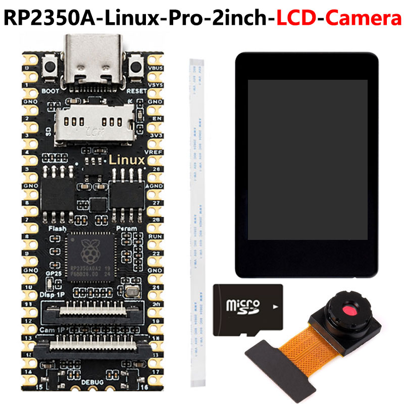 Raspberry Pi Pico 2 Pro RP2350A Linux PSRAM-8MB Development Board Display TouchScreen Camera
