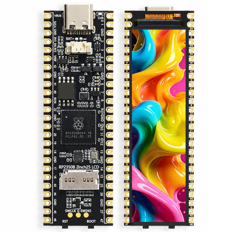 Raspberry Pi Pico 2 RP2350 2.25inch LCD Display Development Board RGB Lighting 76×284