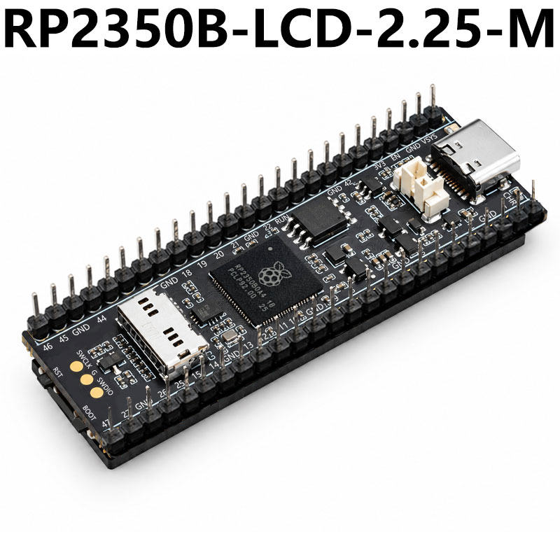 Raspberry Pi Pico 2 RP2350 2.25inch LCD Display Development Board RGB Lighting 76×284 6-Axis IMU SD-Port