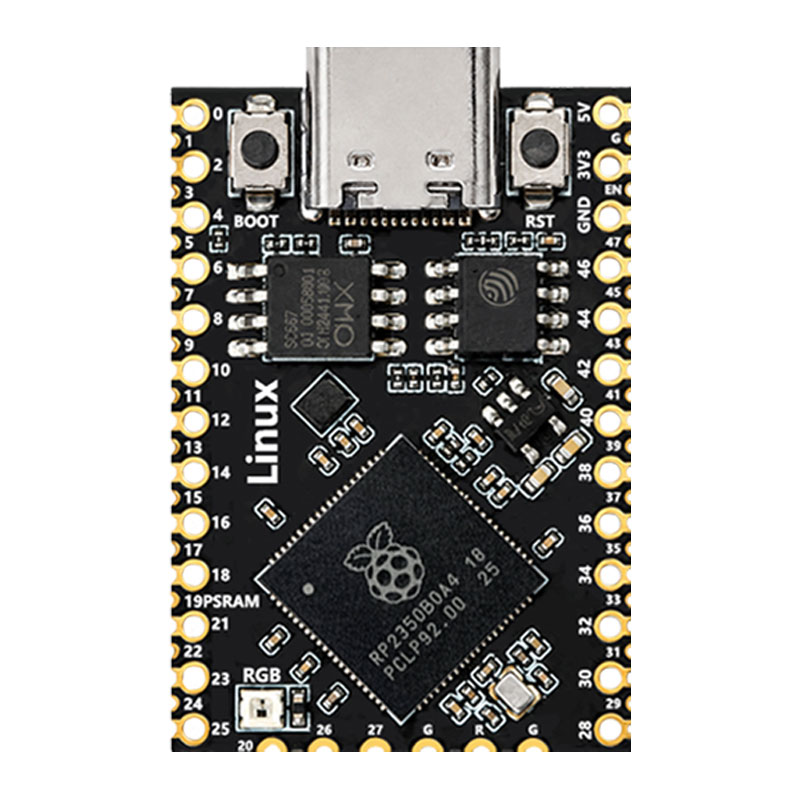 Raspberry Pi Pico 2 Tiny RP2350B RP2350-Linux Mini Development Board with PSRAM-8MB Or Without PSRAM