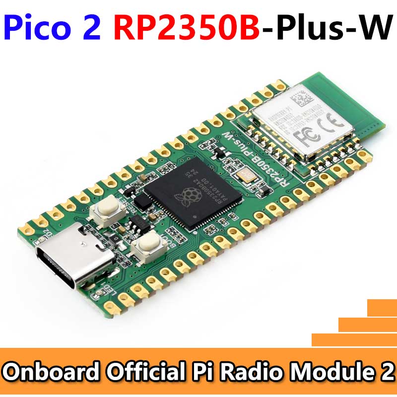 Raspberry Pi Pico 2 RP2350 RP2350B-Plus-W Development Board WiFi Bluetooth Radio Module 2