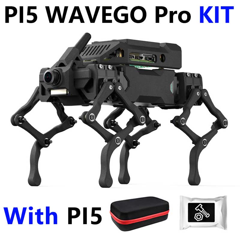 Raspberry Pi Robot Dog Wavego Pro 12 quadruped ESP32 ESP-NOW color recognition and self-balancing control
