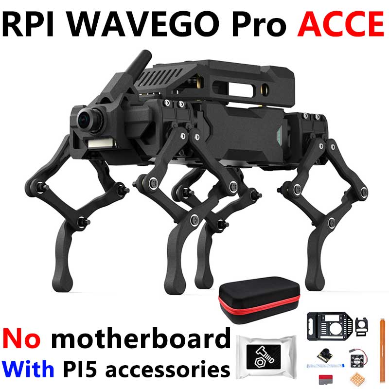 Raspberry Pi Robot Dog Wavego Pro 12 quadruped ESP32 ESP-NOW color recognition and self-balancing control