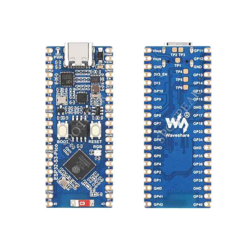 ESP32-S3 Wi-Fi Bluetooth Development Board Port&Size Compatible With Raspberry Pi Pico