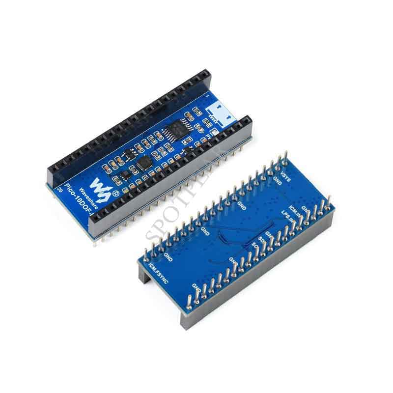 Raspberry Pi Pico 10 DOF IMU Sensor Module Onboard ICM20948 and LPS22HB Chip