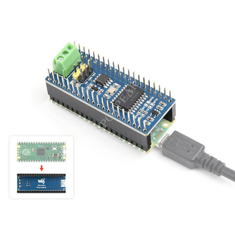 Raspberry Pi Pico Expansion board CAN bus Module (B) enabling long range communication SPI