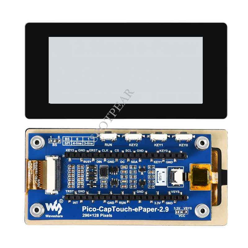 Raspberry Pi Pico 2.9inch Touch e Paper Module 2.9 inch ePaper display screen 296×128 Black / White 