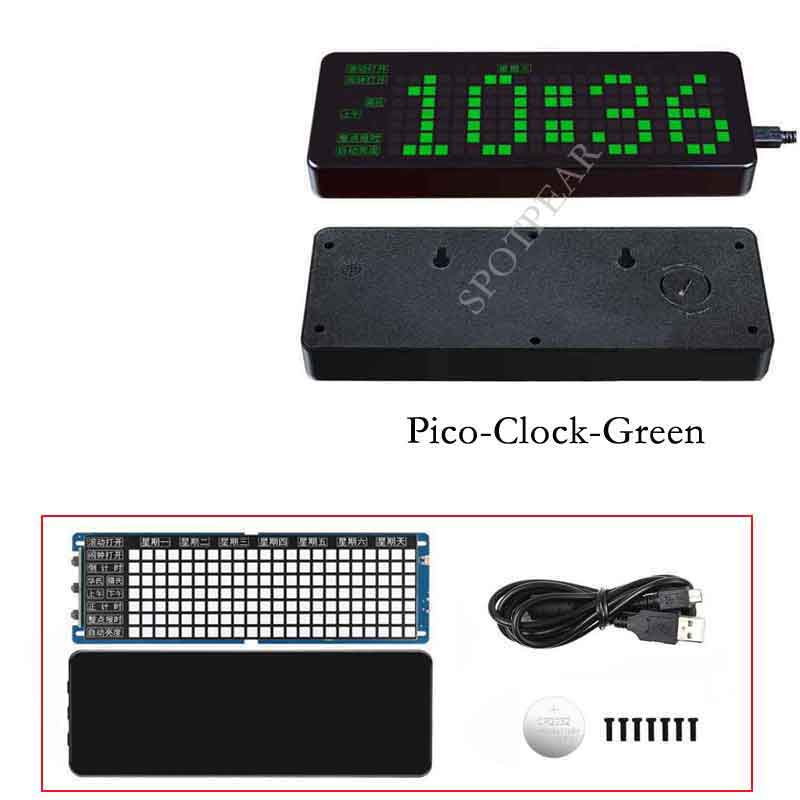 Raspberry Pi Pico Electronic Clock Accurate RTC Multi Functions LED Digits