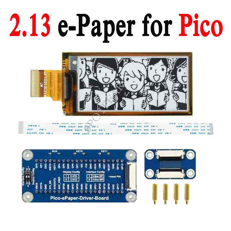 Raspberry Pi Pico 2.13inch Flexible E-Paper E-Ink Display Module 2.13 inch ePaper display screen SPI
