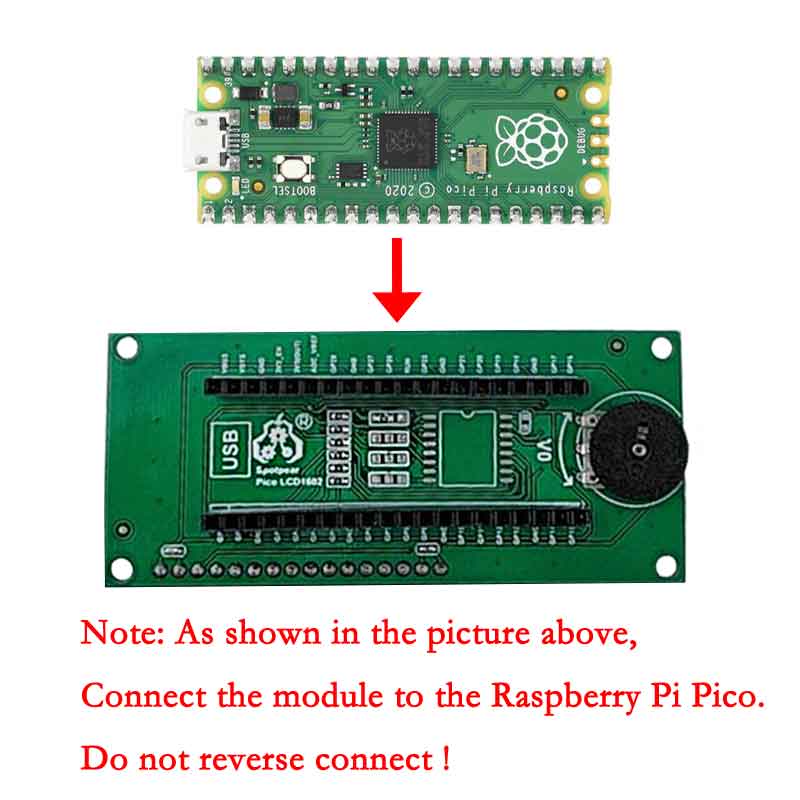 Raspberry Pi Pico LCD1602 Display Module 4Bit or I2C Pico Screen LCD