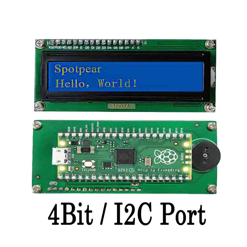 Raspberry Pi Pico LCD1602 Display Module 4Bit or I2C Pico Screen LCD
