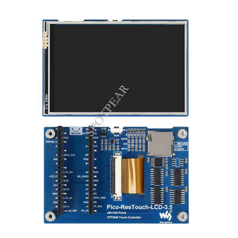 Raspberry Pi Pico 3.5inch Display Module 3.5 inch LCD Touch Screen 65K Colors SPI 480×320