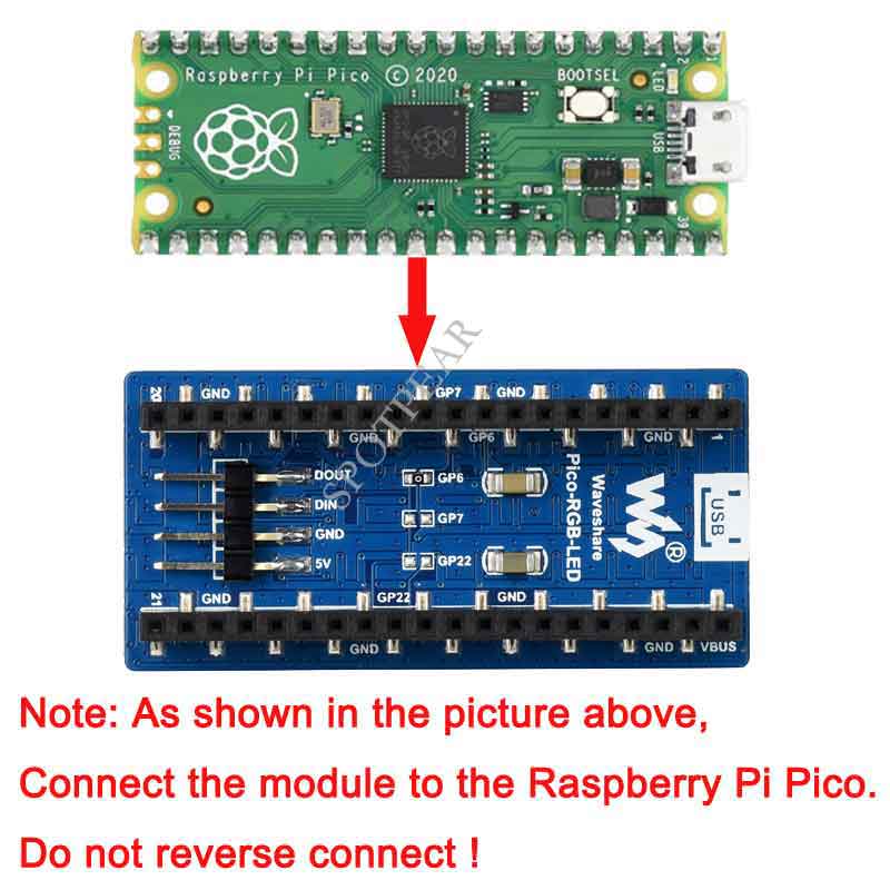 Raspberry Pi Pico RGB Full color LED Matrix Panel 16×10 Grid