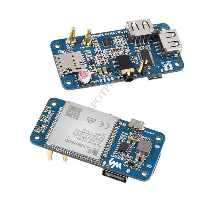 Raspberry Pi SIM7600G H 4G HAT (B)  LTE Cat 4 4G / 3G / 2G Support GNSS Positioning Global Band