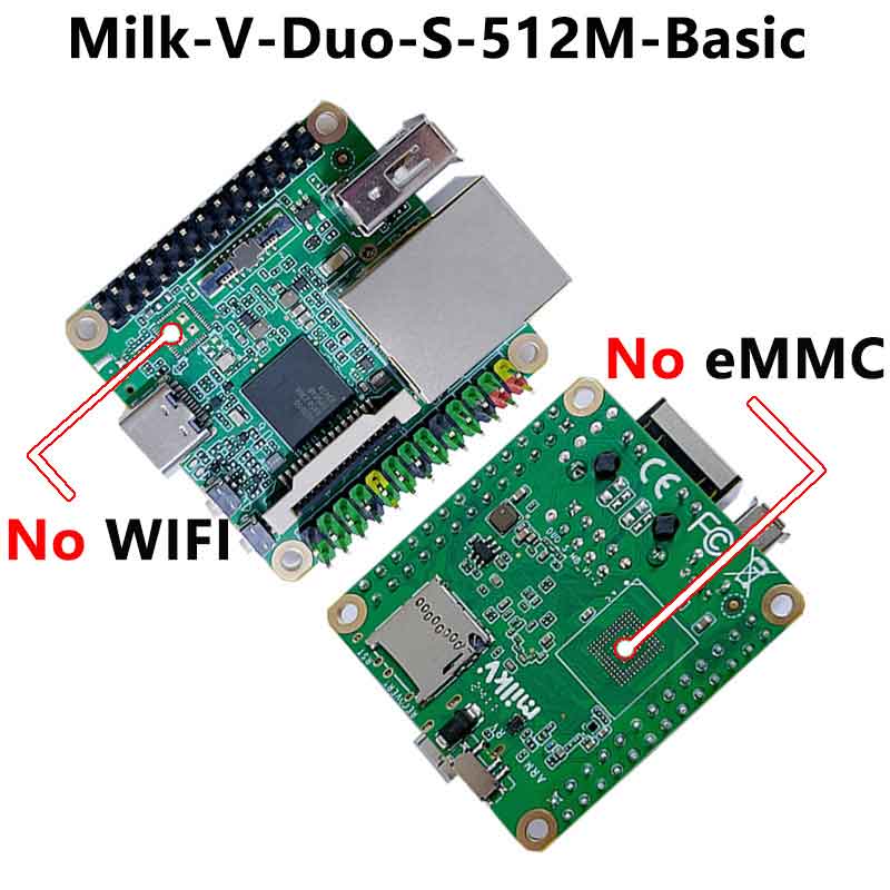 Milk-V Duo S 512MB SG2000 RISC V Linux Board Top-Version-Milk-V-Duo Option WiFi / EMMC-8G / POE