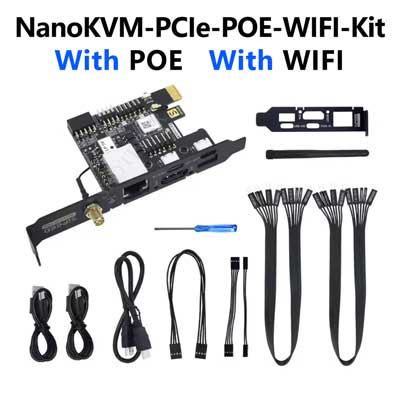 Sipeed NanoKVM-PCIe Remote Control /Power /Desktop Maintenance Server UART HDMI USB RISC-V For PiKVM